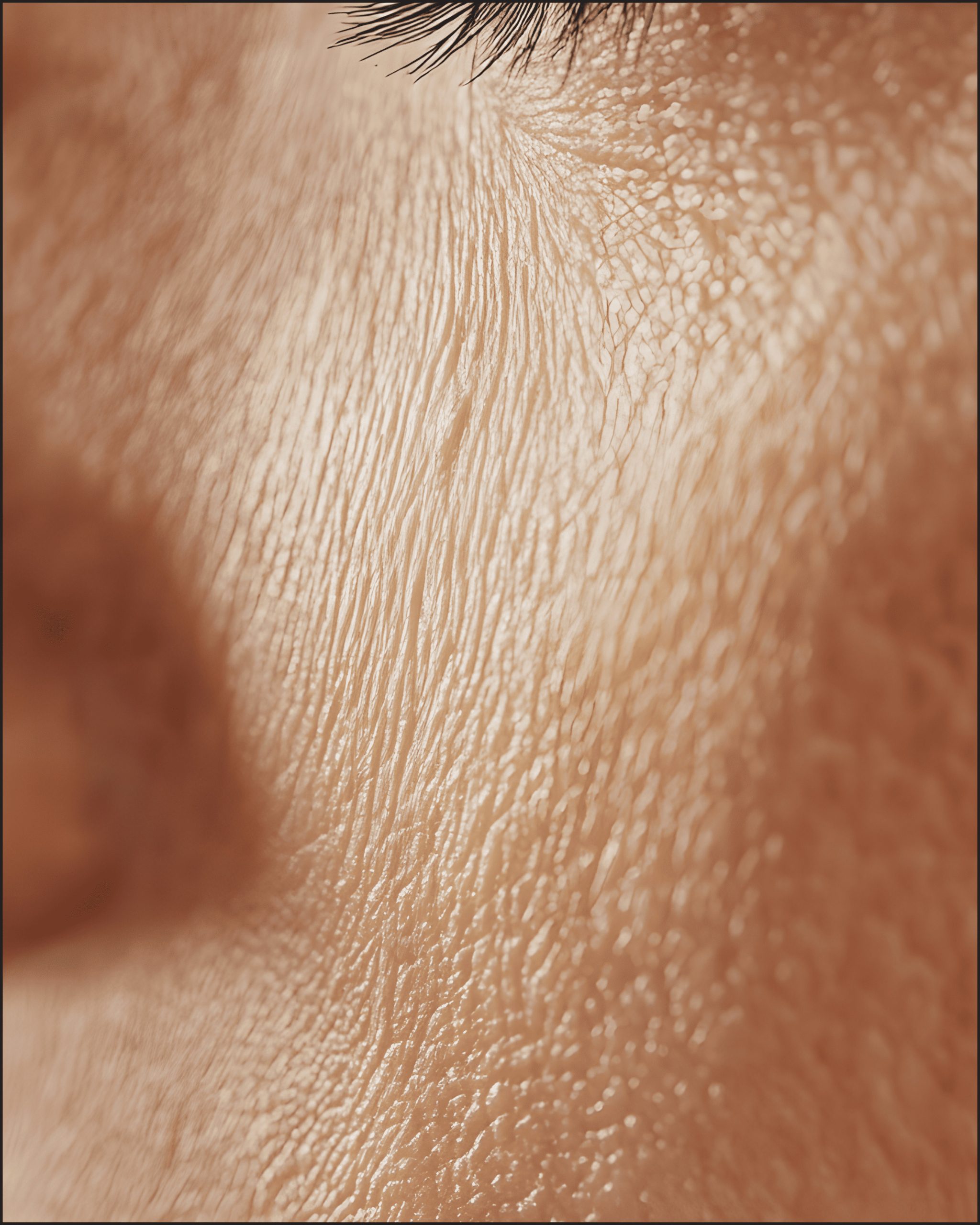Pores dilatés, grain de peau irrégulier